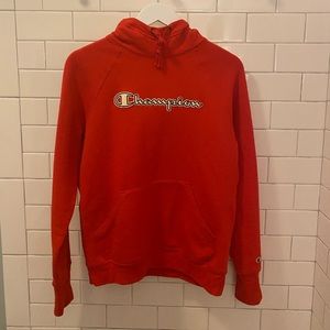 Red Champion Hoodie (runs small)